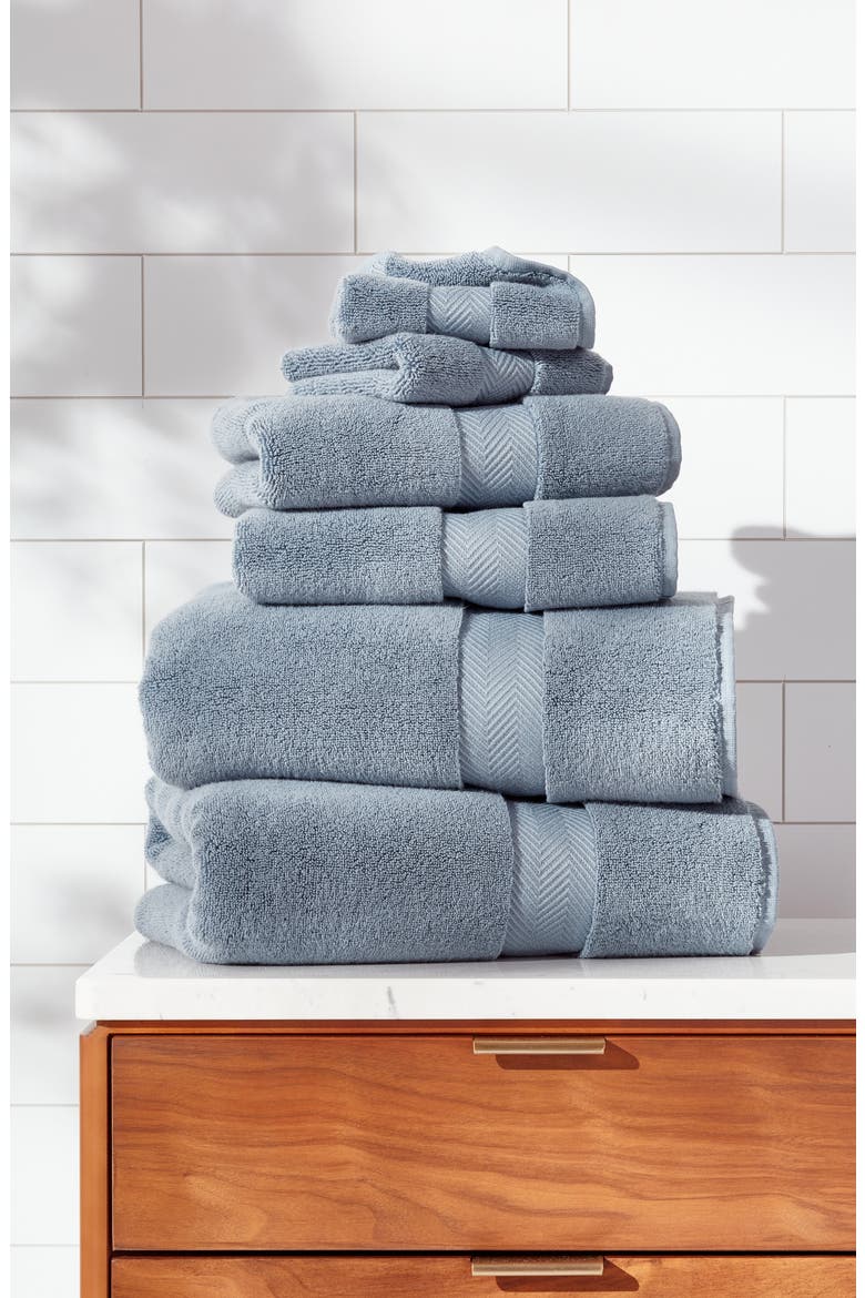 Organic Hydrocotton 6-Piece Towel Set $144 Value, Alternate, color, BLUE CHIP