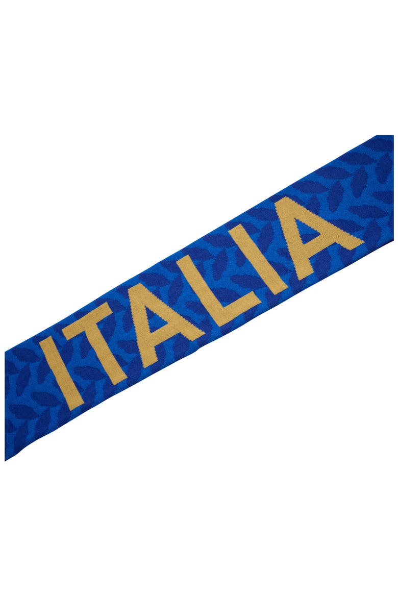 FIGC Italy Scarf, Alternate, color, BOLD BLUE/ HAZY BEIGE