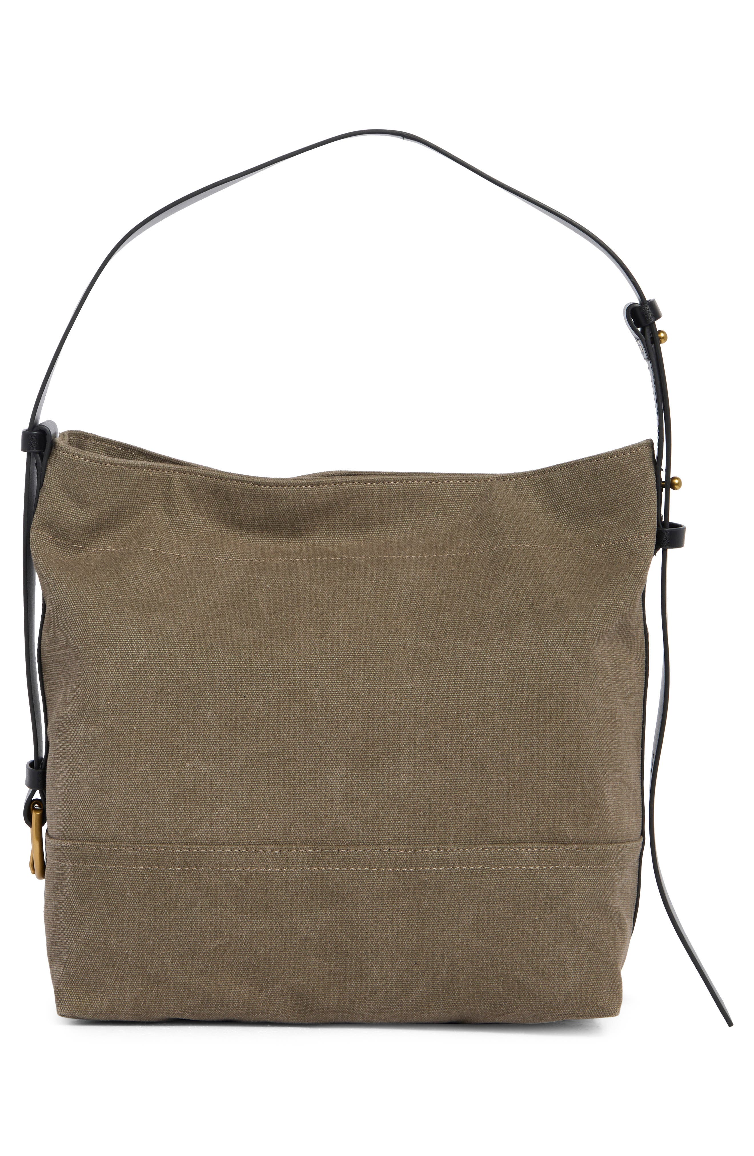 rag & bone Clinton Canvas Bucket Bag, Alternate, color, Natural