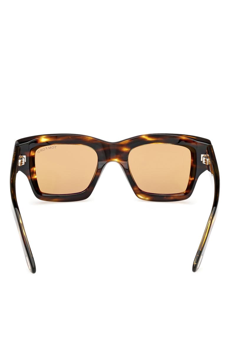 TOM FORD Ilias 50mm Square Sunglasses, Alternate, color, Shiny Honey Brown / Amber