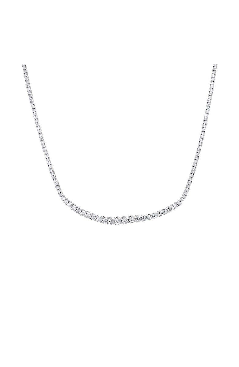 BY ADINA EDEN Lab Grown Diamond Graduated Tennis Necklace 14K, Main, color, 