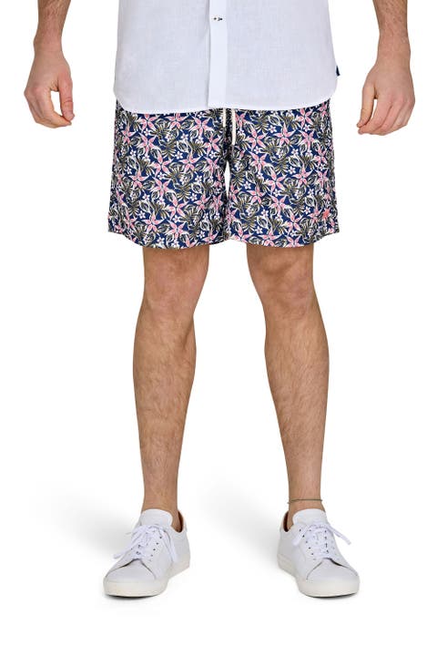 Hawaiian Printed Swim Shorts