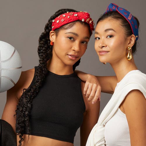Lele Sadoughi Nba Houston Rockets Embellished Headband In Red