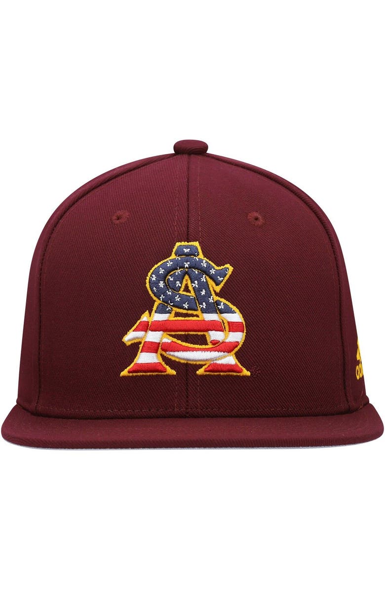 adidas Men's adidas Maroon Arizona State Sun Devils On-Field Baseball Fitted Hat, Alternate, color, Maroon
