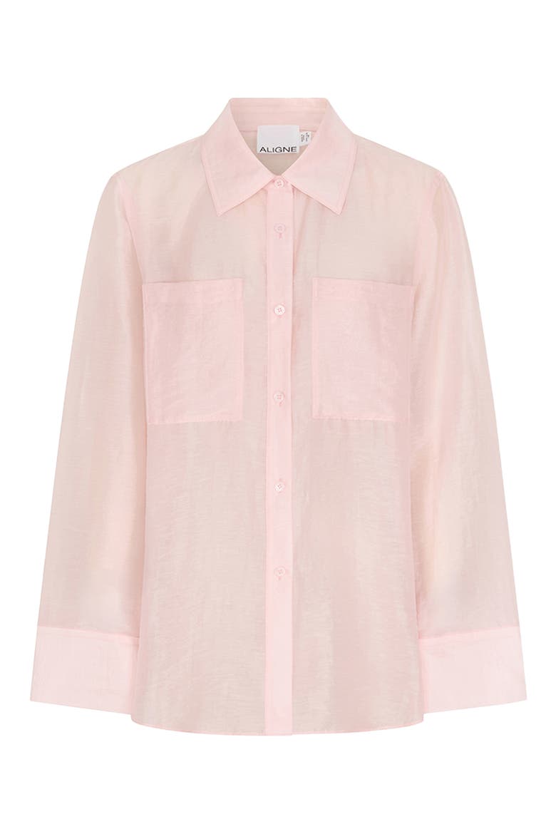 Cher Crinkle Shirt, Alternate, color, PINK