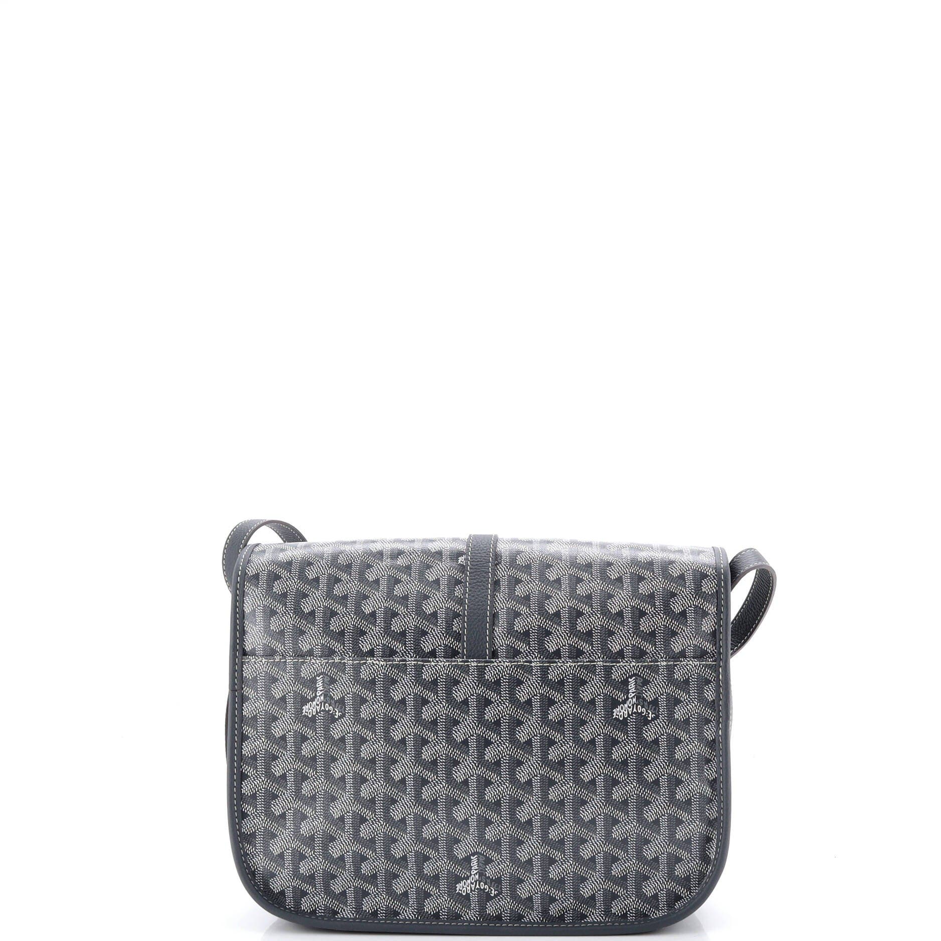 Pre-Owned Goyard Belvedere II Messenger Bag Coated Canvas MM, Alternate, color, Gray