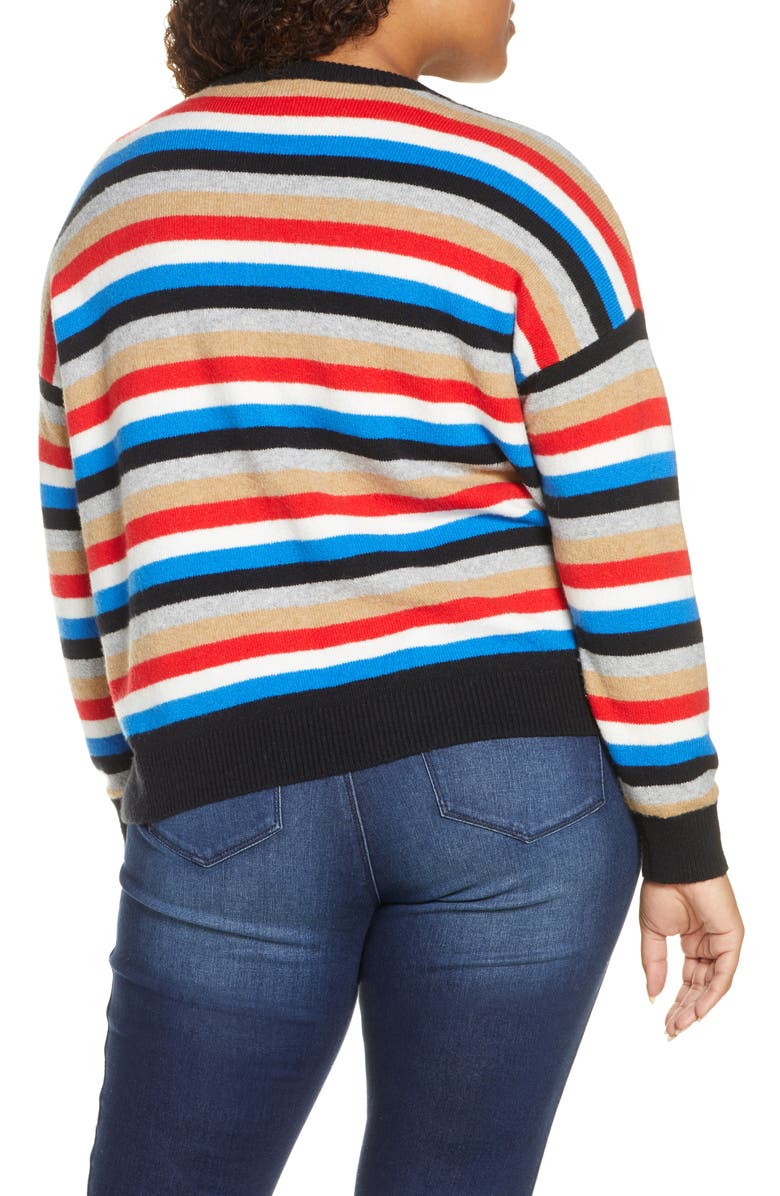 Court & Rowe Multistripe Crewneck Sweater, Alternate, color, 