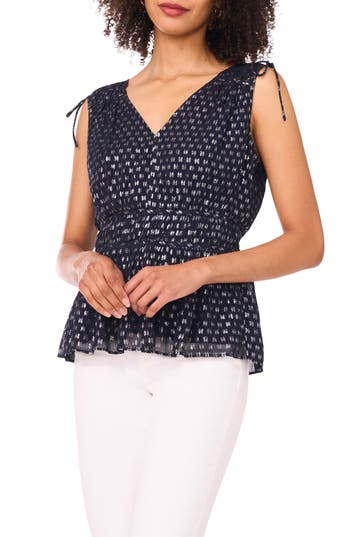 Parker The Fiona Tie Shoulder Smock Waist Top