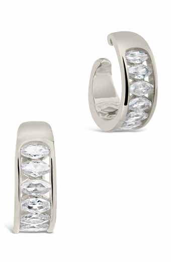 Sterling Forever Set of 2 Mira Cubic Zirconia Ear Cuffs