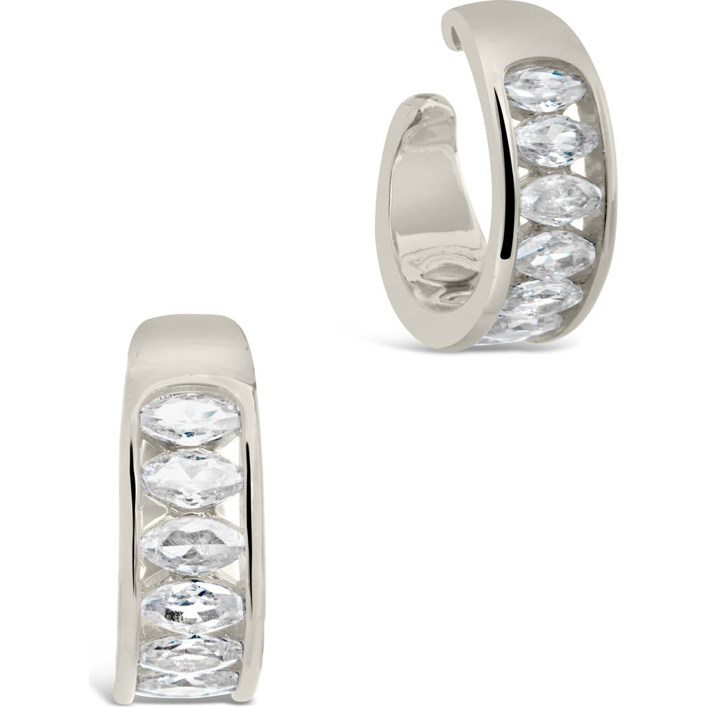 Sterling Forever Set of 2 Mira Cubic Zirconia Ear Cuffs in Silver at Nordstrom Rack