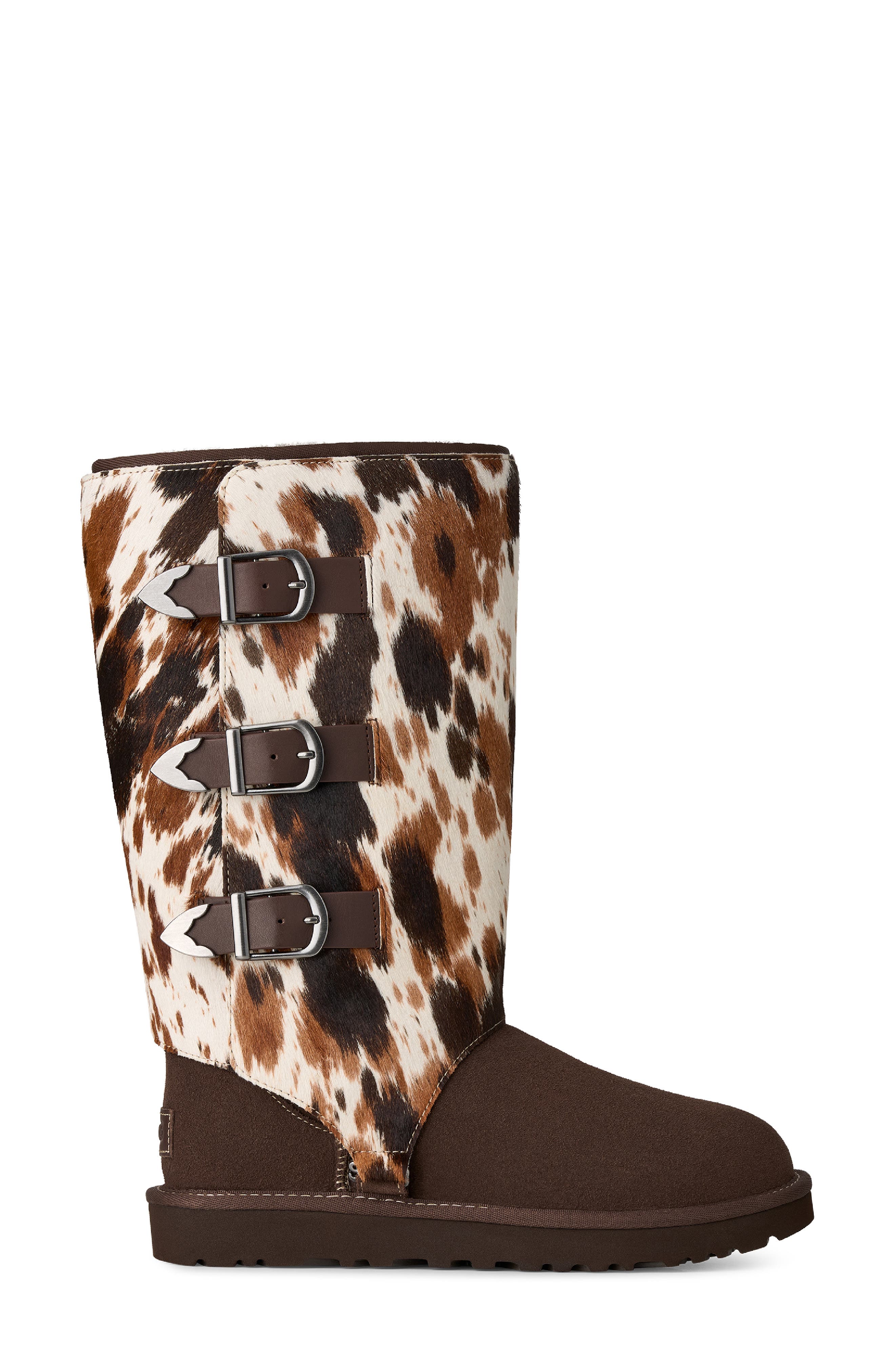 Classic Tall Western Boot with Genuine Calf Hair Trim, Alternate, color, BURNT CEDAR