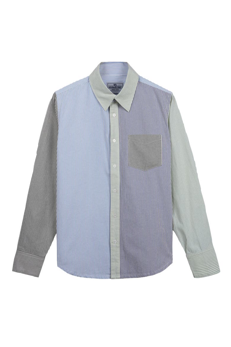 Men's Button Up Shirt, Alternate, color, MULTICOLOR STRIPE