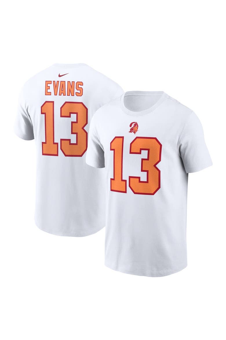 Men's Nike Mike Evans White '76 Tampa Bay Buccaneers 50th Season Name & Number T-Shirt, Alternate, color, White