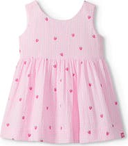 Hatley Kids' Teeny Berries Gingham Cotton Seersucker Dress