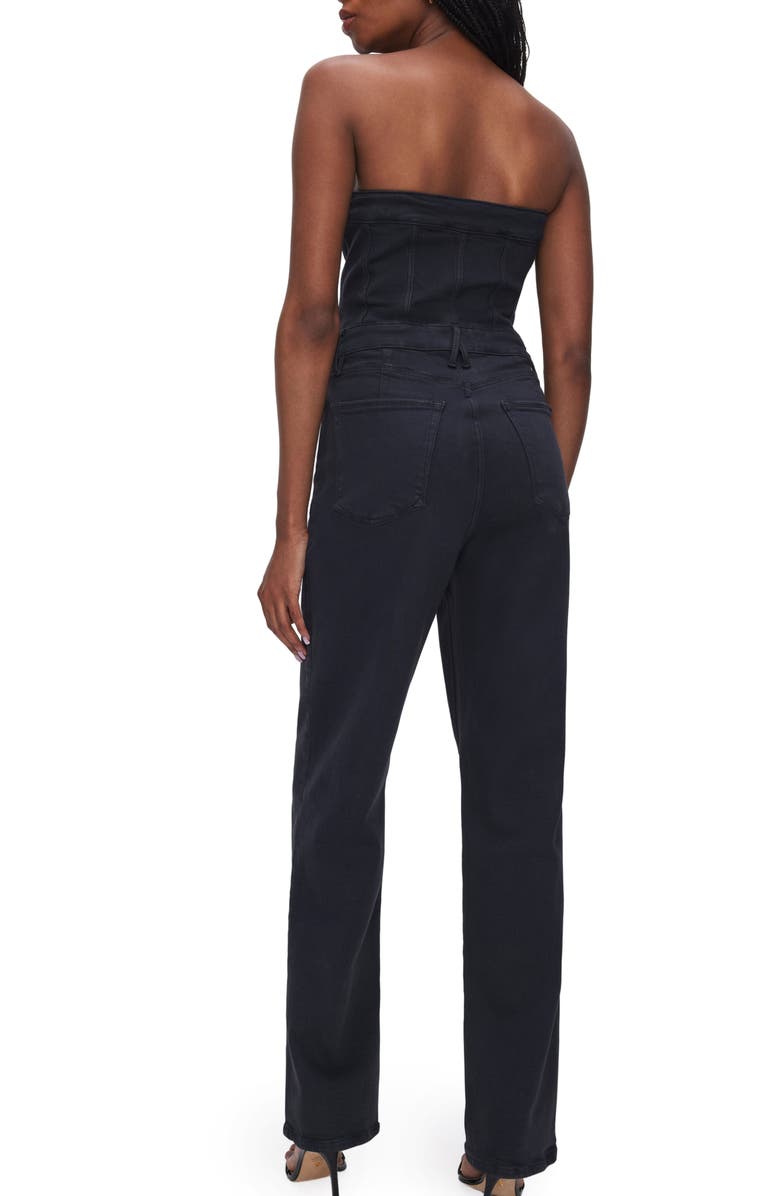 Good American Strapless Tube Jumpsuit, Alternate, color, Black269