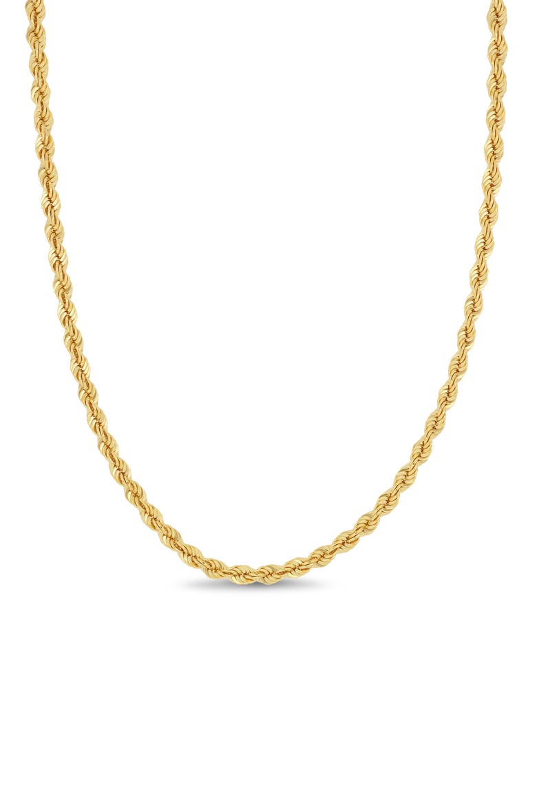 14K Gold Rope Chain Necklace (Online Trunk Show), Main, color, 14K YELLOW GOLD