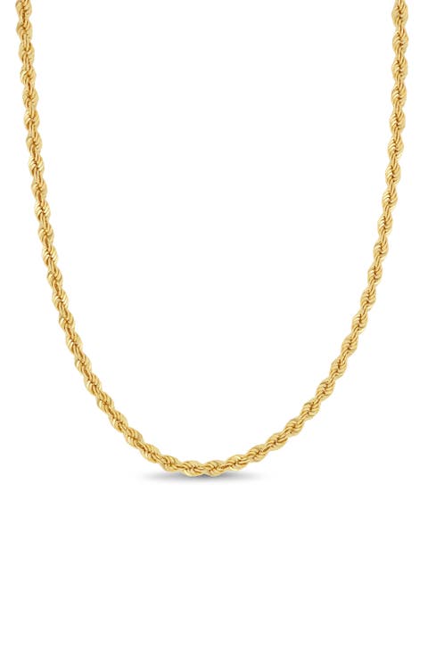 14K Rope Chain Necklace