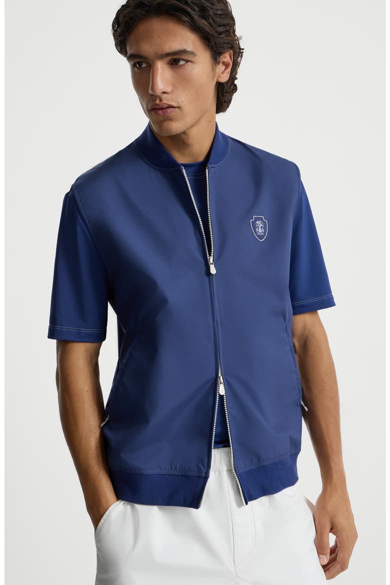 Nylon vest with logo, Alternate, color, Avio Blue