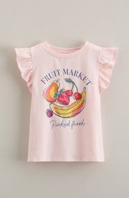 Tucker + Tate Kids' Flutter Sleeve Cotton Graphic T-Shirt