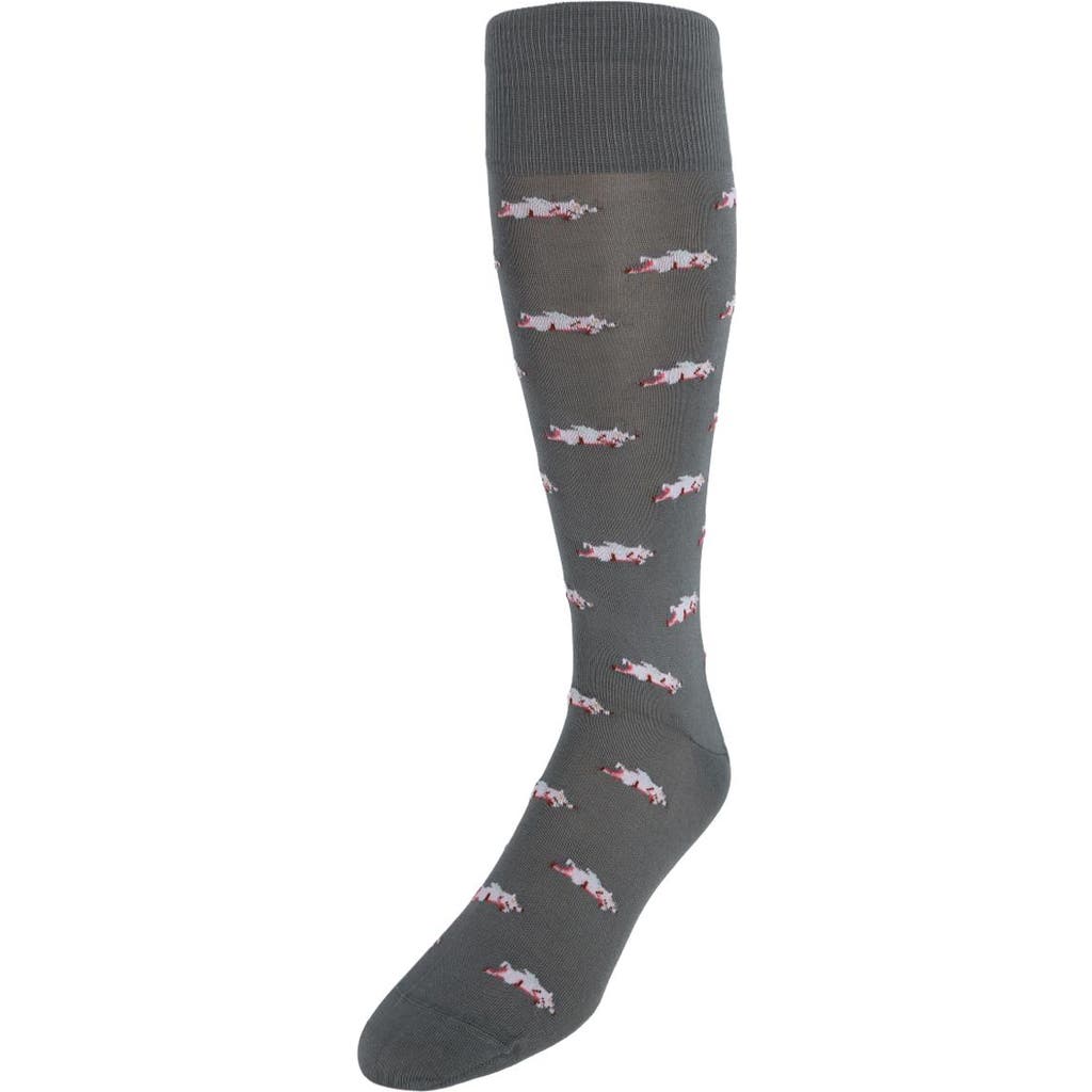 Trafalgar Penelope's Flying Pigs Over The Calf Mercerized Cotton Novelty Socks