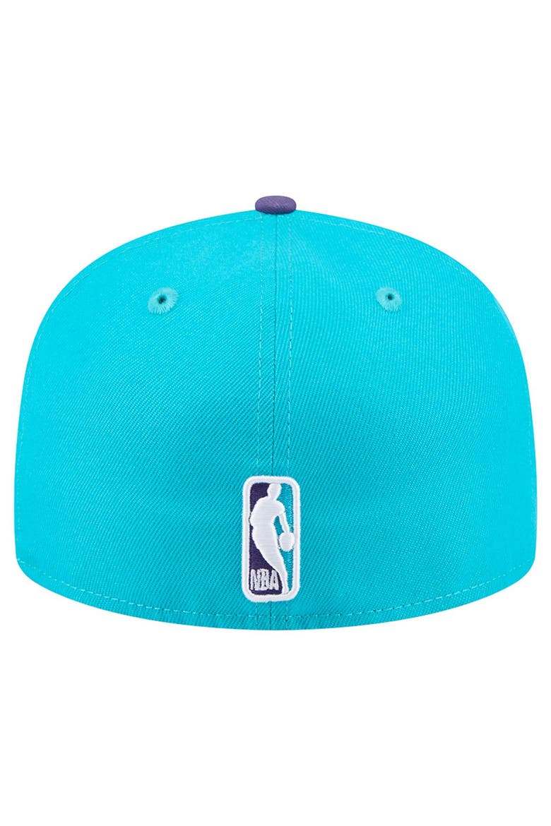 Men's New Era Teal Charlotte Hornets Two-Tone 59FIFTY Fitted Hat, Alternate, color, Teal