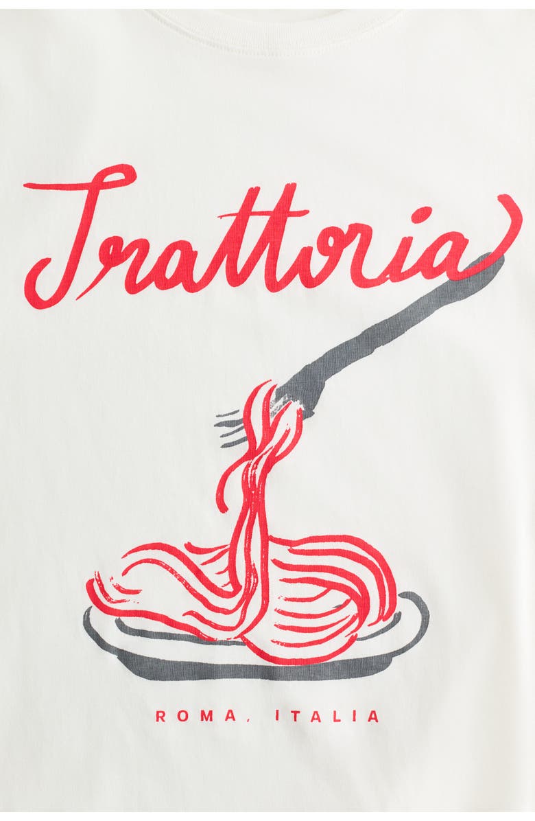 H&M Printed t-shirt, Alternate, color, White/Trattoria