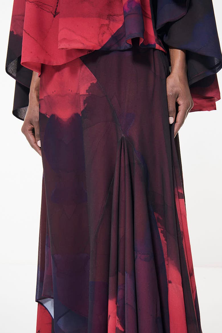 Paneled Printed Skirt, Alternate, color, Multicolor