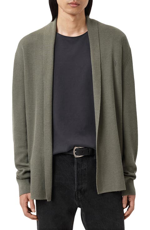 Mode Merino Wool Shawl Collar Cardigan