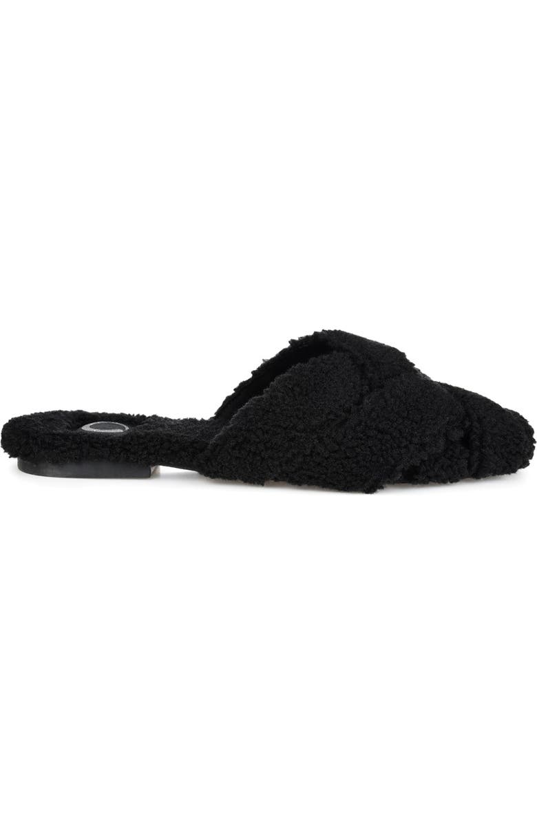 Journee Collection JOURNEE Sereena Faux Fur Slipper, Alternate, color, Black