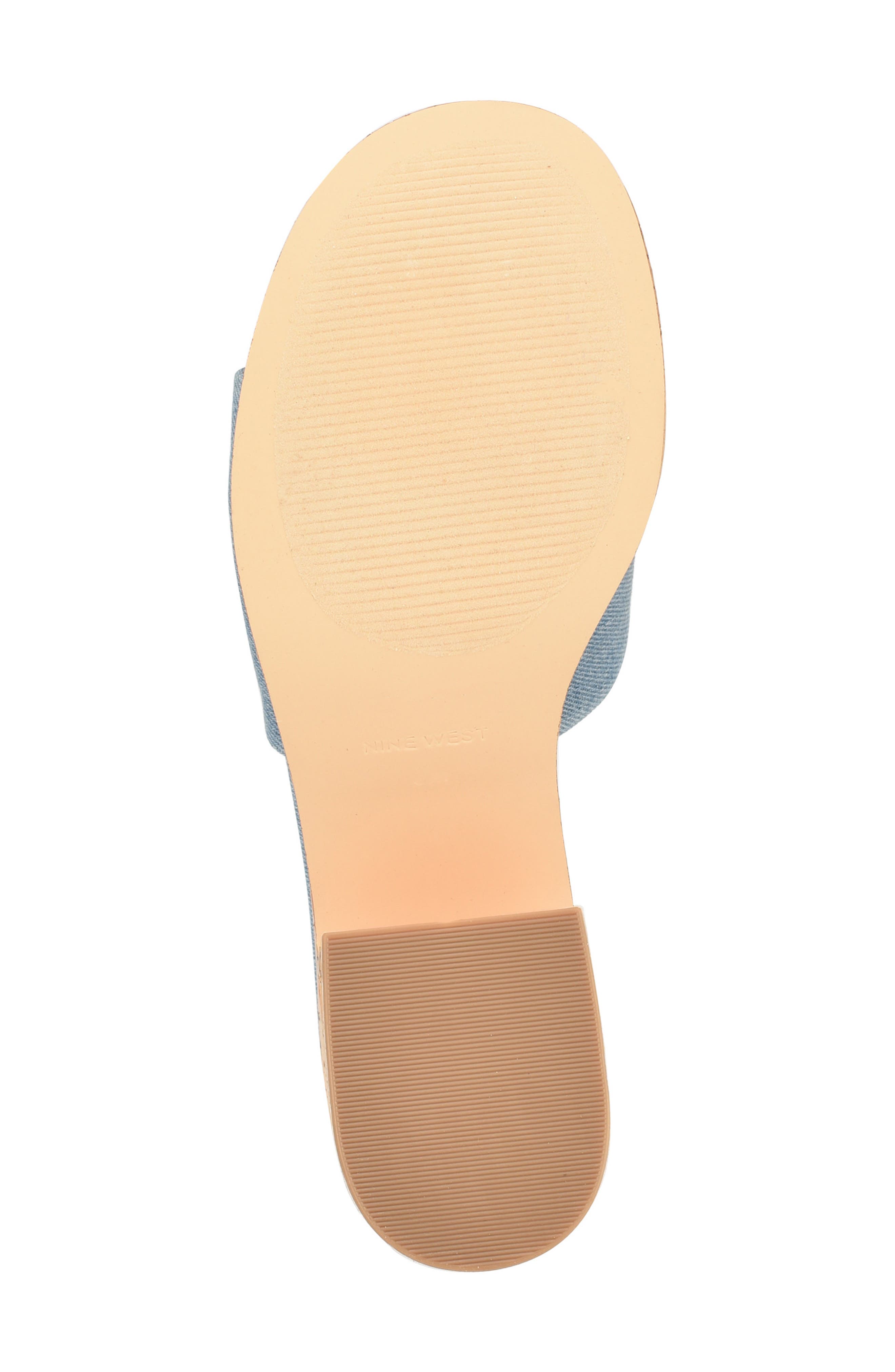 Nine West Boone Denim Platform Slide Sandal, Alternate, color, 