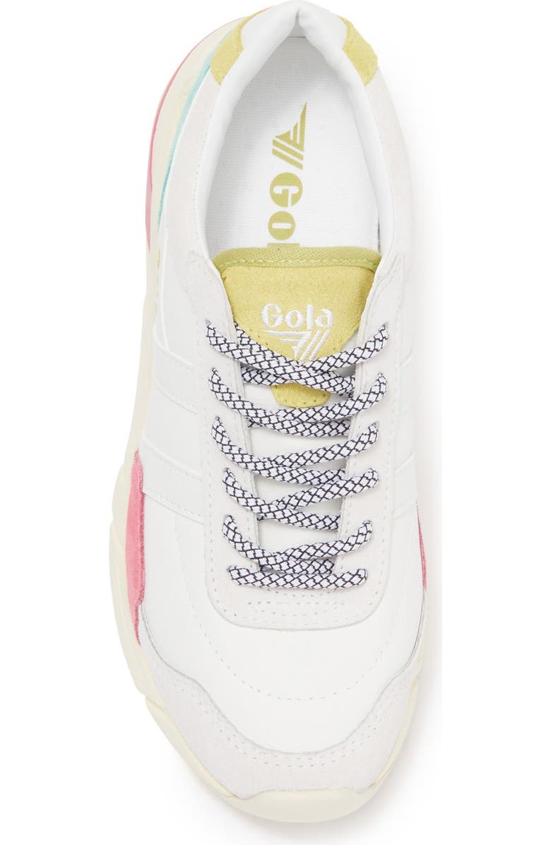 Gola Eclipse Trident Lace-Up Sneaker, Main, color, White/Fluro Pink/Seamist
