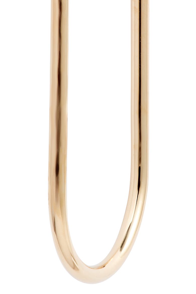 14K Gold Oblong Hoop Earrings (Nordstrom Exclusive), Alternate, color, YELLOW GOLD/ DIA