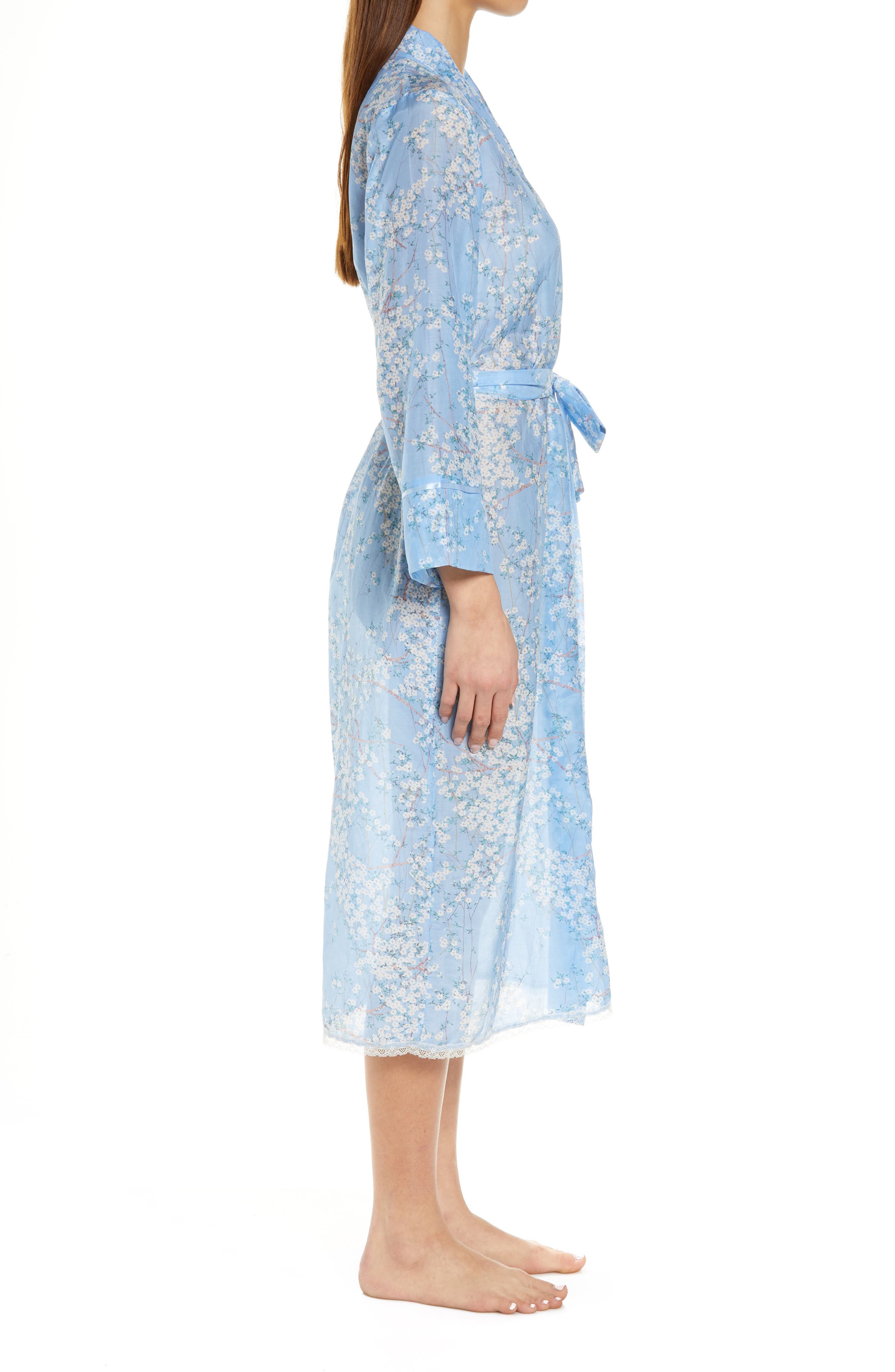 Papinelle Cherry Blossom Cotton & Silk Robe (Women) | Nordstrom