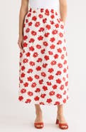 ELIE ELIE TAHARI Printed Cotton Midi Skirt