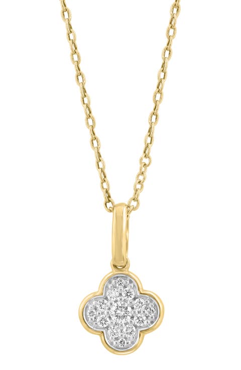 Diamond Clover Pendant Necklace