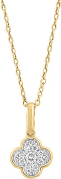 EFFY Diamond Clover Pendant Necklace
