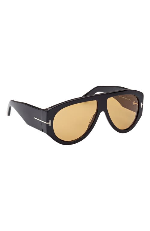 Tom Ford Bronson 60mm Gradient Pilot Sunglasses In Animal Print
