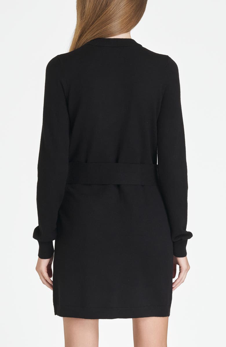 WAYF Becca Belted Long Sleeve Sweater Minidress, Alternate, color,