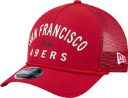 New Era Men's New Era Scarlet San Francisco 49ers Active Minimalist M-Crown A-Frame 9FORTY Adjustable Hat