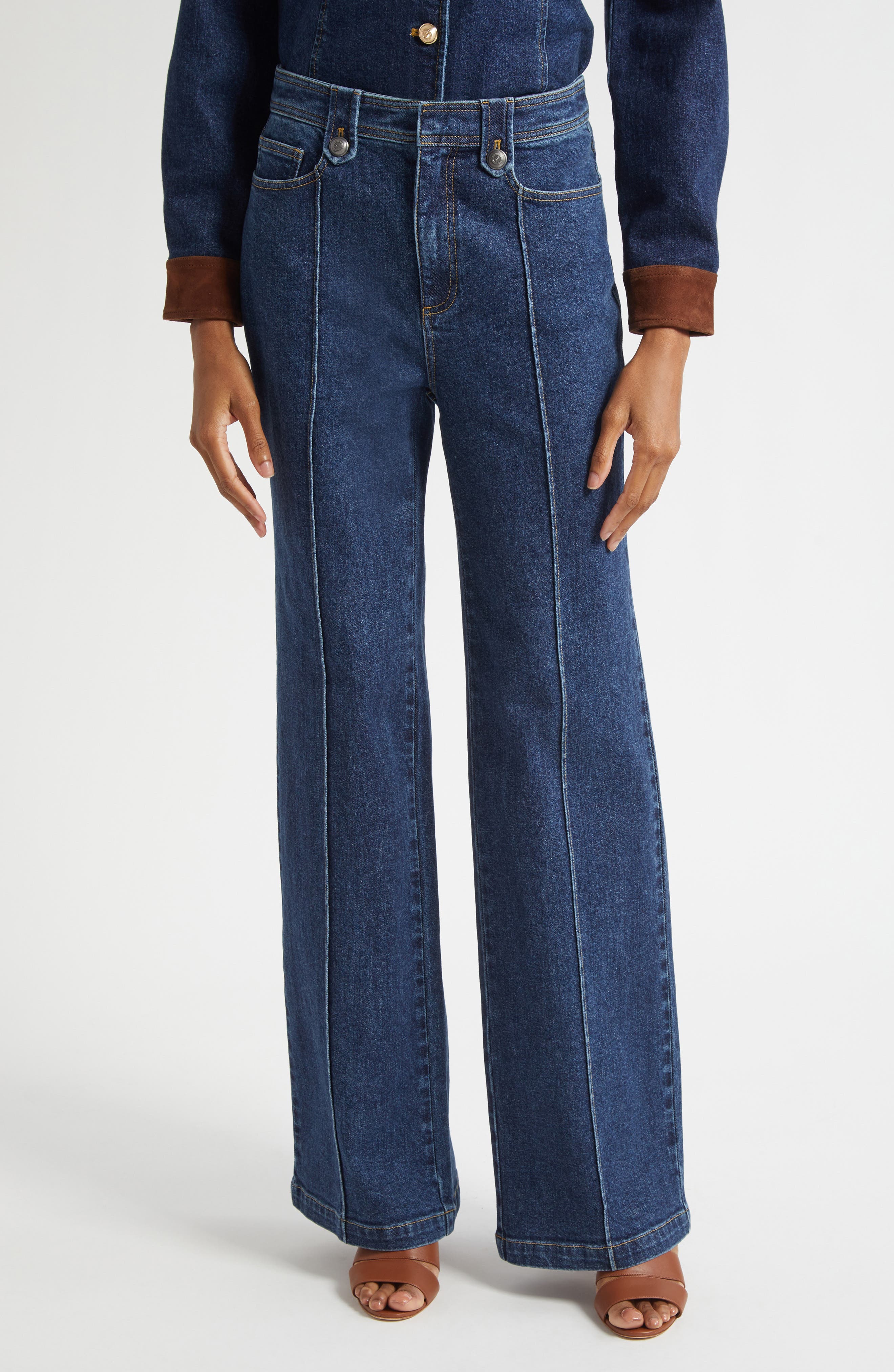 Cinq à Sept Niko Wide Leg Jeans