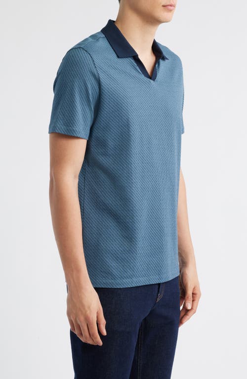 Robert Barakett Lake City Johnny Collar Polo In Blue