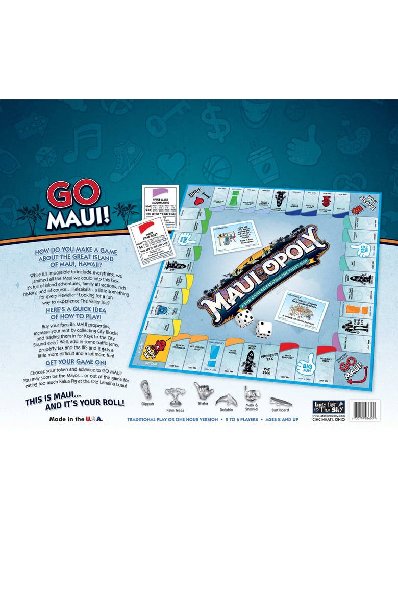 Maui Opoly Board Game, Alternate, color, Multicolored