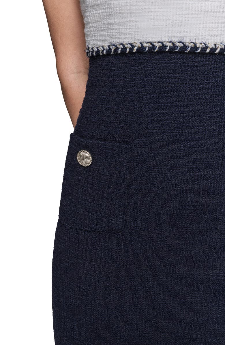 KARL LAGERFELD PARIS Colorblock Tweed Dress, Alternate, color,