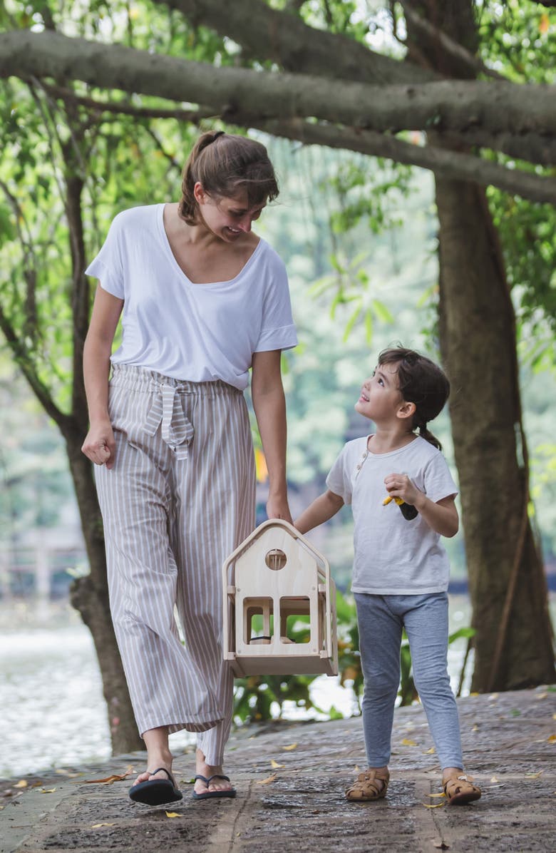 PlanToys<sup>®</sup> Plan Toys Slide N Go Dollhouse, Alternate, color, Brown