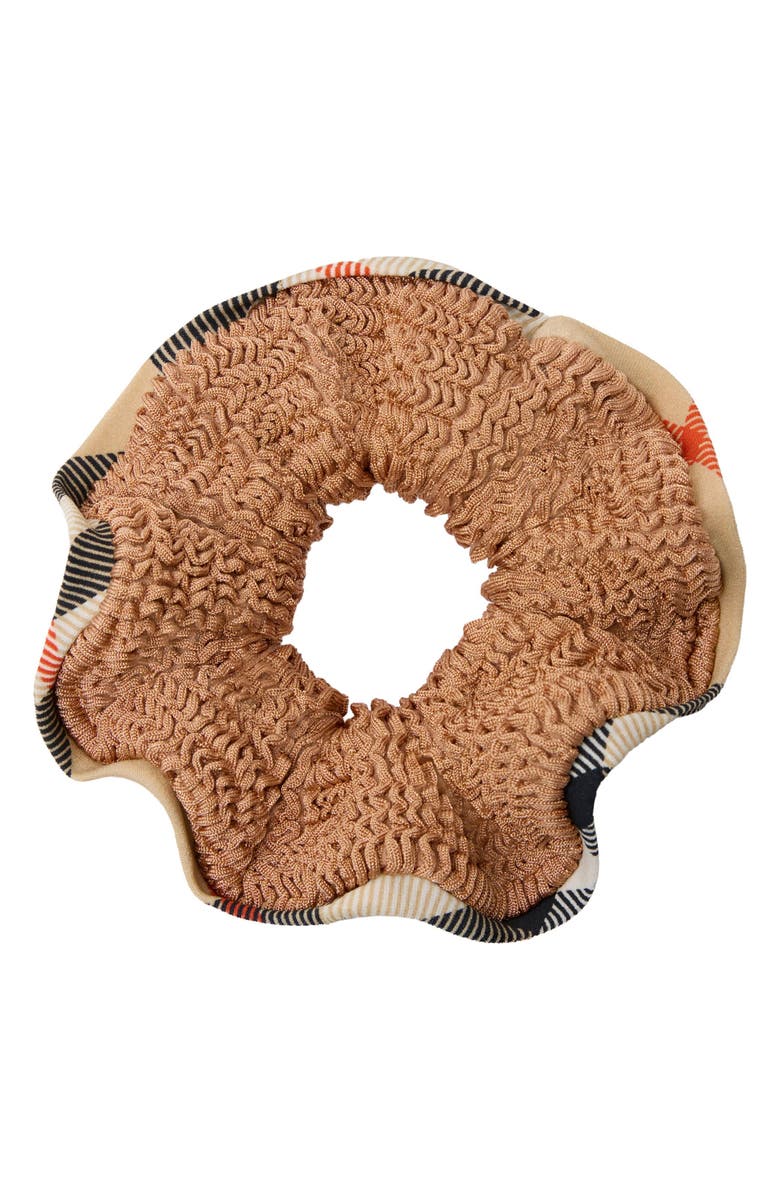 Burberry x Hunza G Devyn 2-in-1 Swim Skirt/Tube Top & Matching Scrunchie Set, Alternate, color, Metallic Cocoa