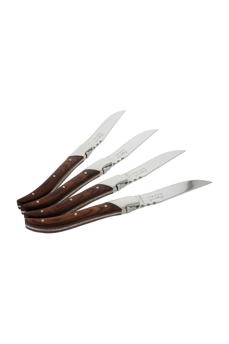 Laguiole Connoisseur Rosewood Steak Knives - Set of 4, Alternate, color, WOOD GRAIN