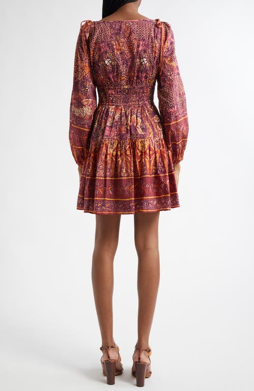 Ulla Johnson Anika Floral Print Long Sleeve Minidress In Multi