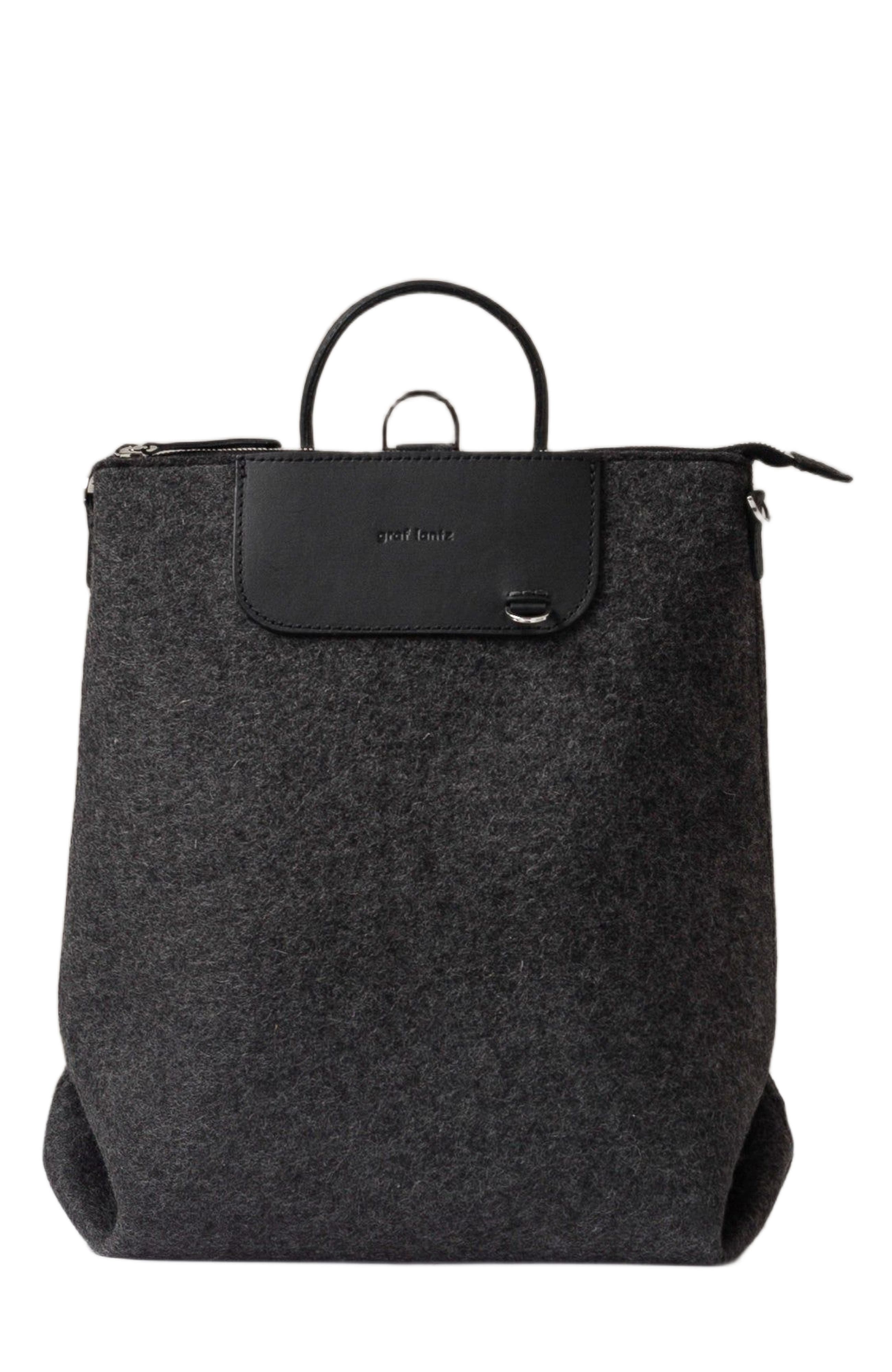 Graf Lantz Bedford Merino Wool Backpack, Alternate, color, Charcoal Black