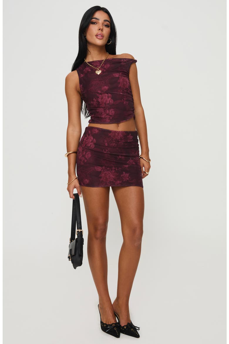 Rose Tank Top & Miniskirt Set, Alternate, color, PINK