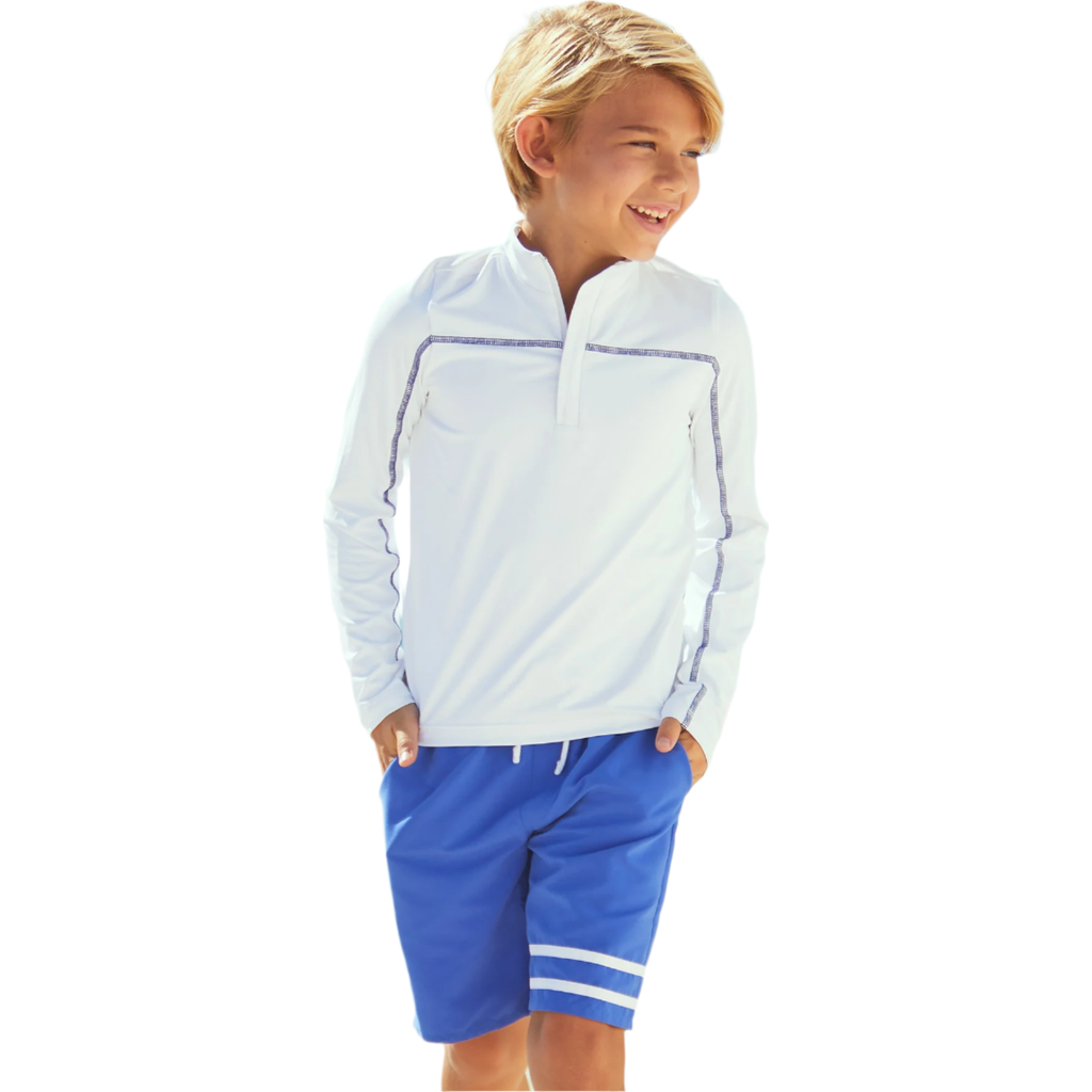 Cabana Life Sport Zip Top In White